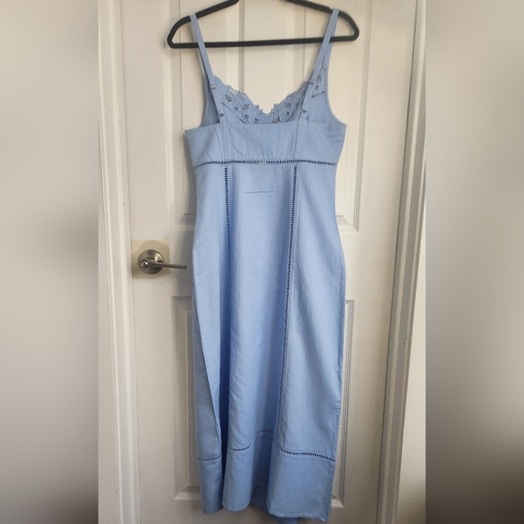 Madewell Sweetheart Midi Dress in Linen-Cotton Blend - Picture 7 of 10